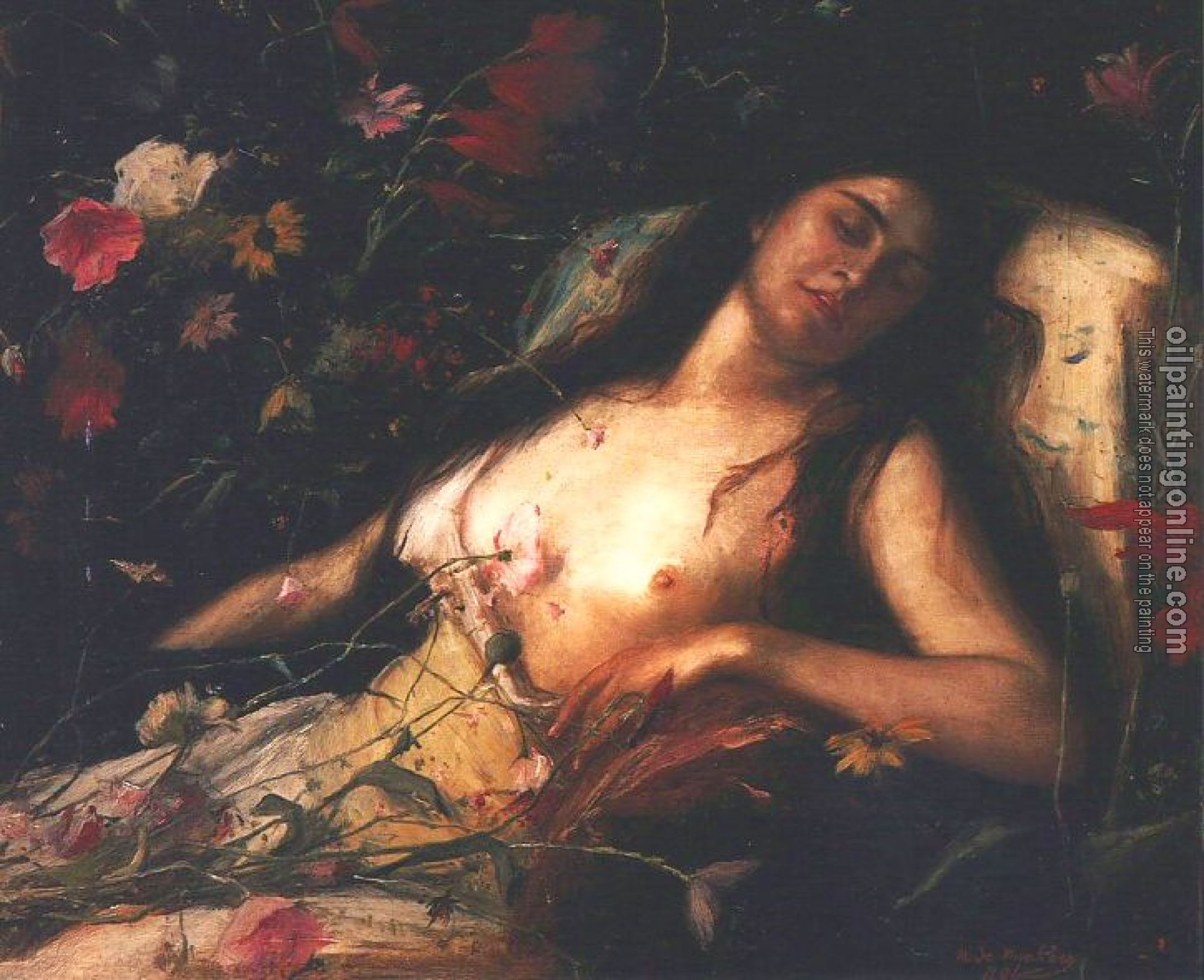 Munkacsy, Mihaly - The Sacrifice of Flowers